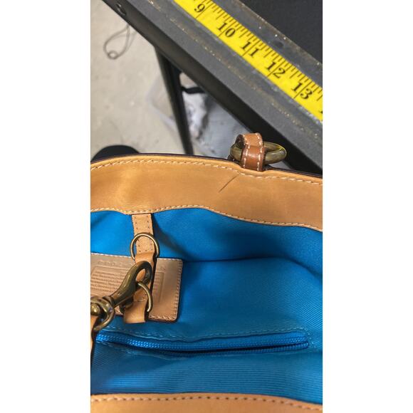 Coach VINTAGE Limited Edition Denim Leather mini Tote signature CCs Y2K suede - Picture 3 of 15